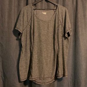 Women’s workout shirt plus size gray